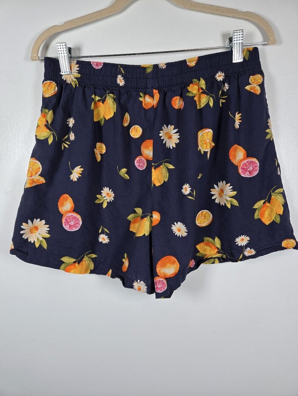 Old Navy Classic Woven Citrus Floral Navy 2pc Pajama Set Bralette Shorts S-M - Picture 14 of 16